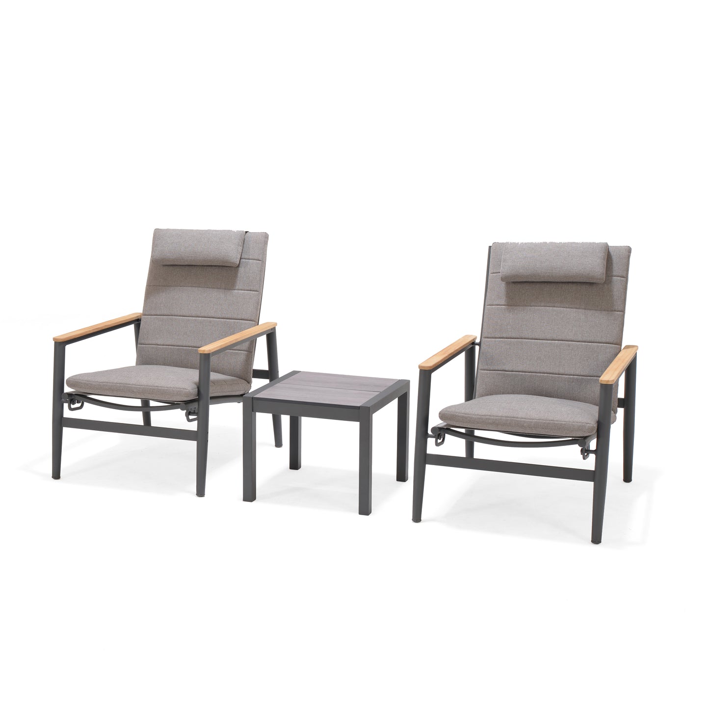 Topaz 3 Pieces Dark Lounge Chair Set
