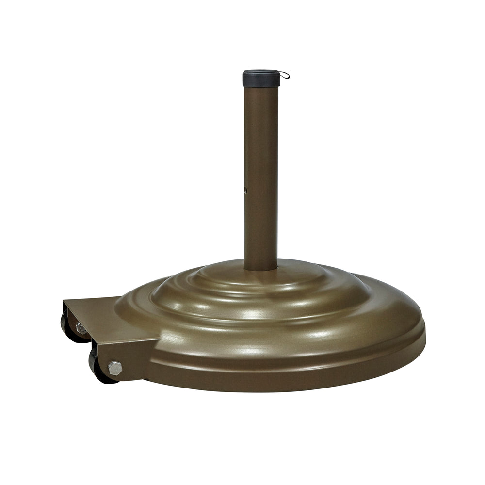 Free Standing Bronze Aluminum Umbrella Base with Wheels
