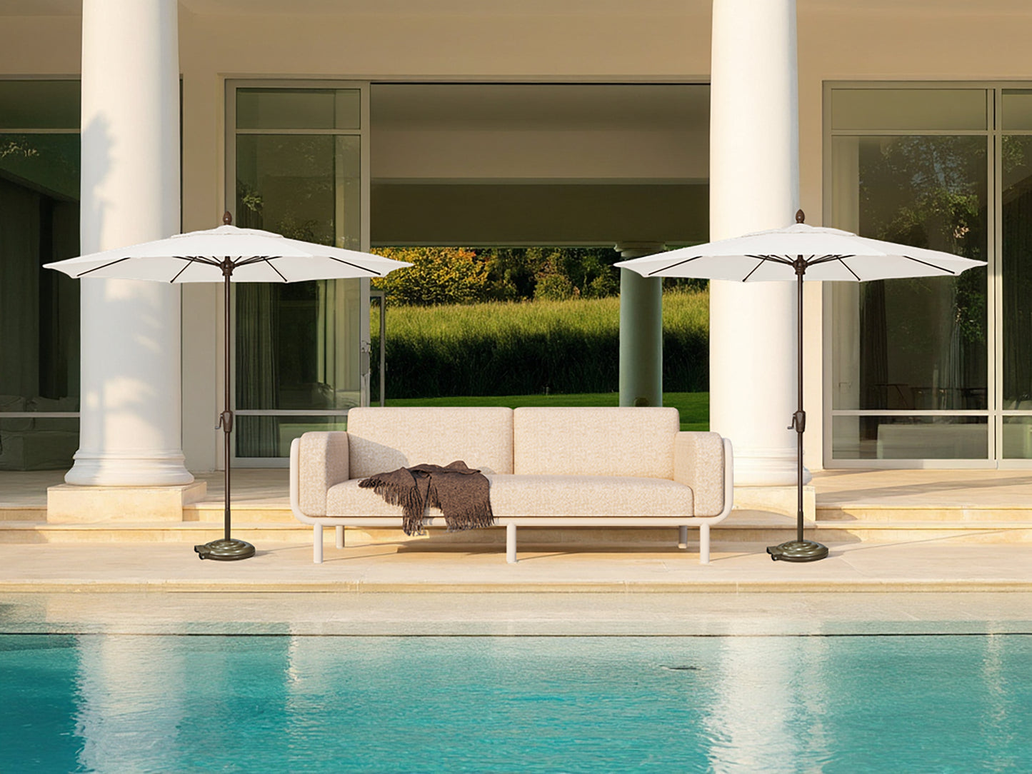 Marbella 9FT Octagonal Crank Aluminum Umbrella